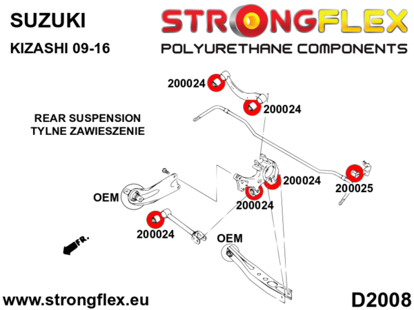 Full suspension polyurethane bush kit