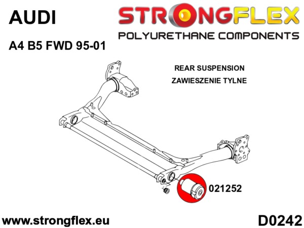 Front suspension and ream beam bush kit SPORT