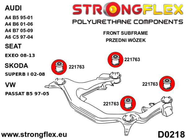 Full suspension bush kit SPORT