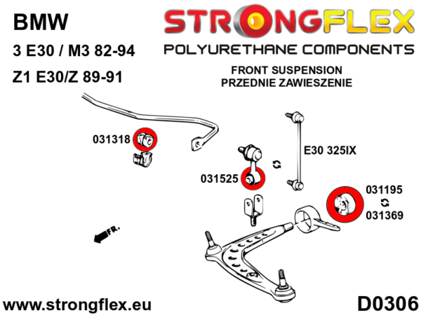 Front suspension bush kit