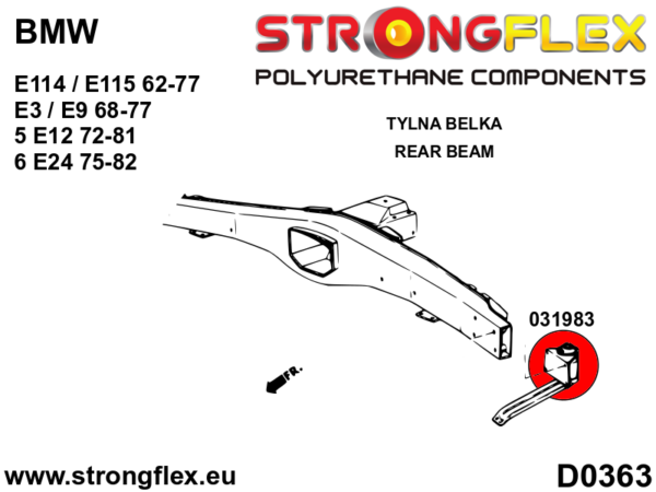 Rear suspension bush kit SPORT