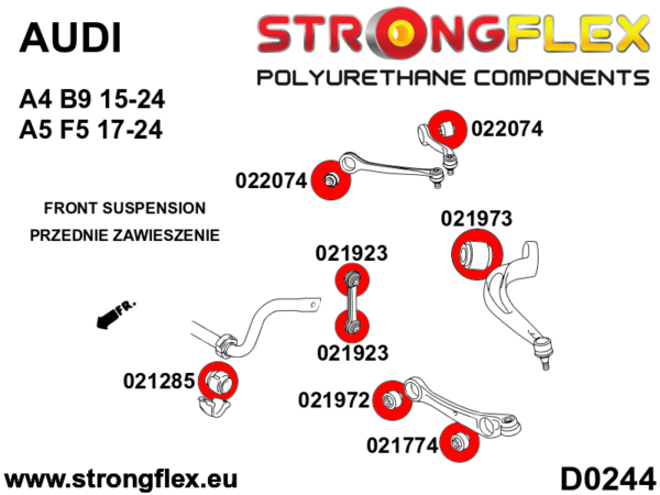 Front suspension bush kit SPORT