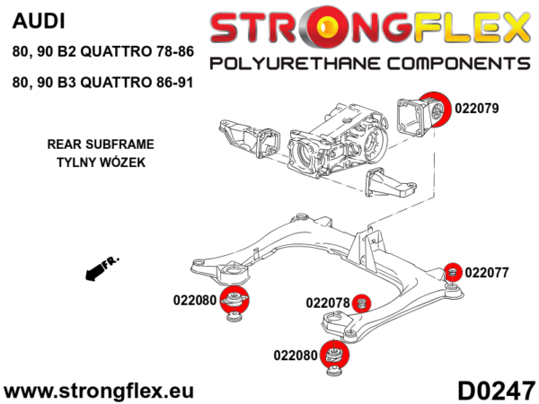 Rear differential mounting bush - rear SPORT