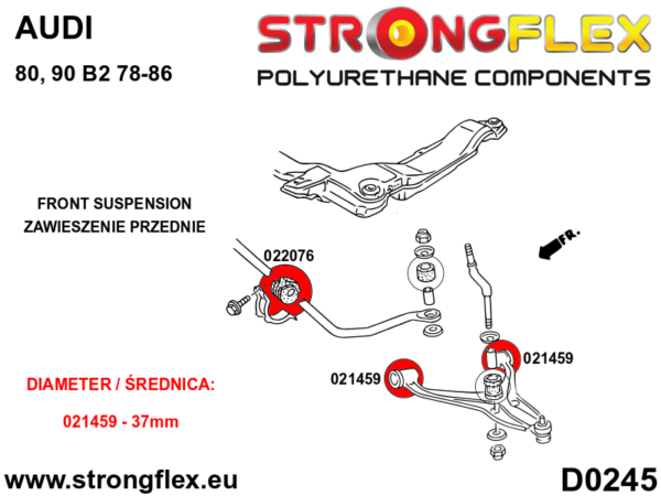 Front suspension bush kit SPORT