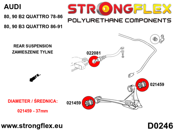 Full suspension polyurethane bush kit