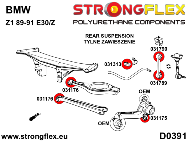 Full suspension polyurethane bush kit