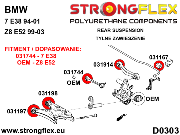 Full suspension polyurethane bush kit SPORT