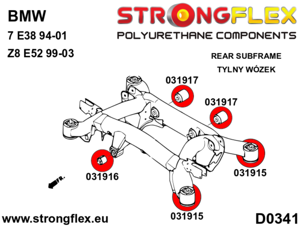 Full suspension polyurethane bush kit