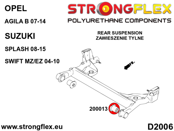 Front suspension and ream beam bush kit SPORT