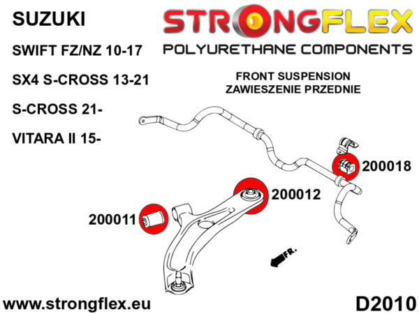 Front suspension and ream beam bush kit