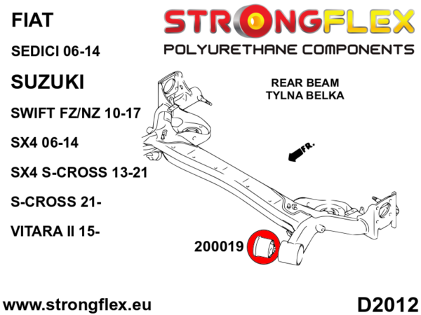 Front suspension and ream beam bush kit