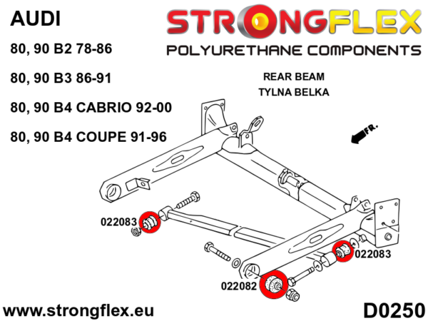 Rear beam bush