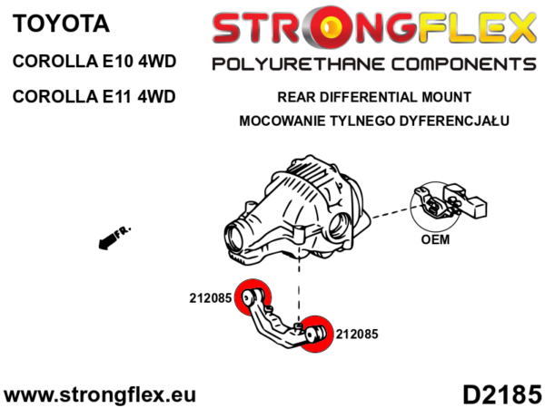 Rear differential support bush SPORT