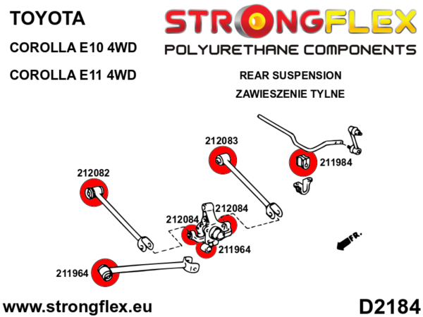 Rear suspension bush kit