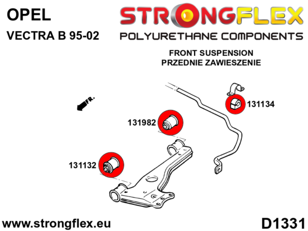 Front control arm – rear bush SPORT