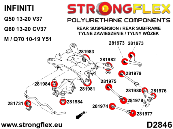 Rear suspension bush kit