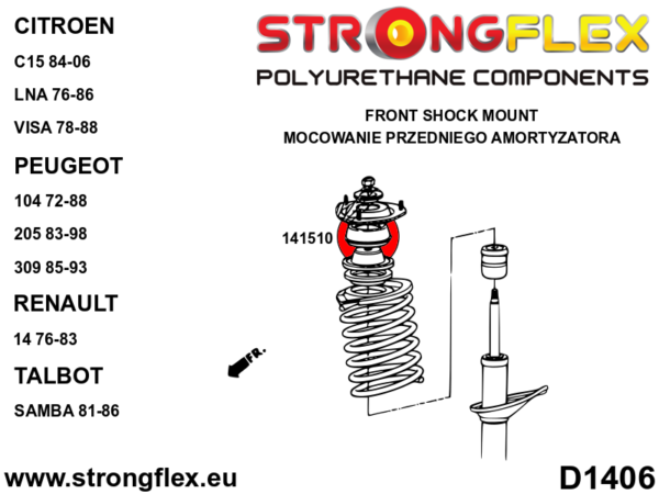 Front suspension bush kit SPORT