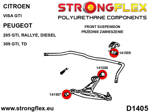 Front suspension bush kit SPORT