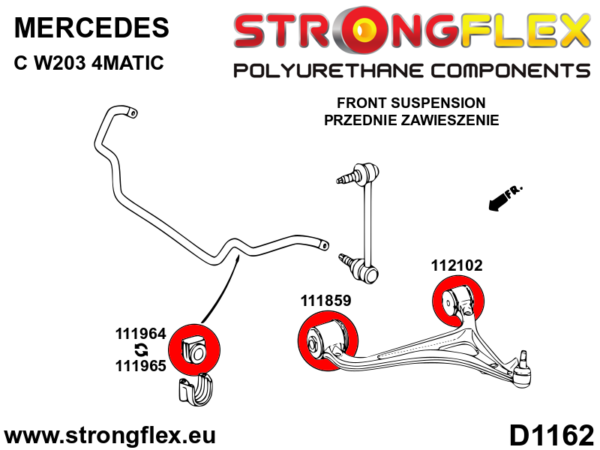 Front suspension bush kit SPORT