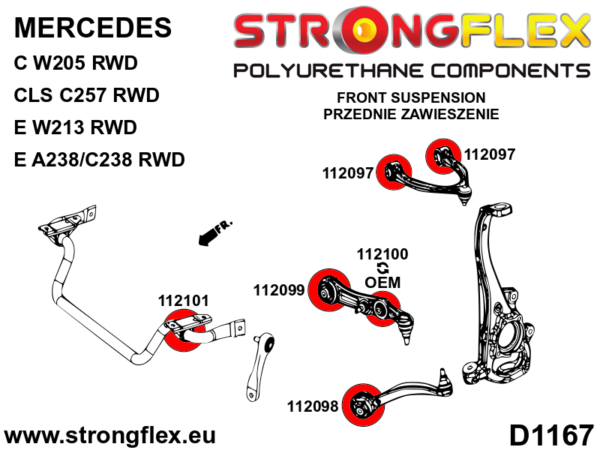 STRONGFLEX Front suspension - rear bush SPORT 112099A (2)