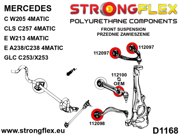 STRONGFLEX Front suspension - rear bush SPORT 112099A (3)