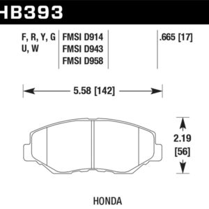 HB393G.665: HAWK DTC-60 Brake Pad Sets
