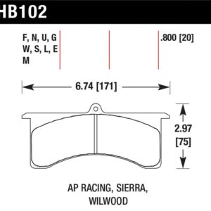 HB102W.800: HAWK DTC-30 Brake Pad Sets