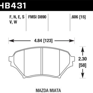 HB431G.606: HAWK DTC-60 Brake Pad Sets