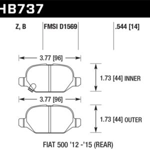 HB737B.544: HAWK HPS 5.0 Brake Pad Sets