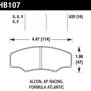 HB107U.620: HAWK DTC-70 Brake Pad Sets