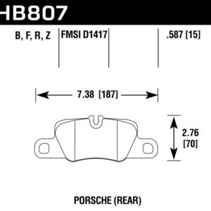 HB807B.587: HAWK HPS 5.0 Brake Pad Sets