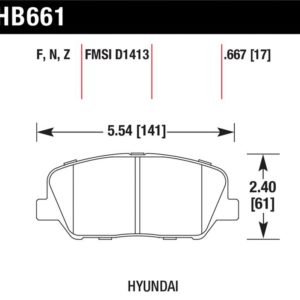 HB661F.667: HAWK HPS Brake Pad Sets