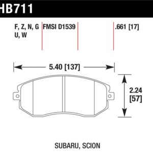 HB711Z.661: HAWK Ceramic Brake Pad Sets