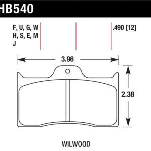 HB540G.490: HAWK DTC-60 Brake Pad Sets