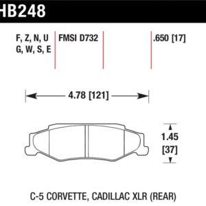 HB248N.650: HAWK HP+ Brake Pad Sets