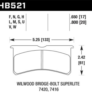 HB521B.650: HAWK HPS 5.0 Brake Pad Sets