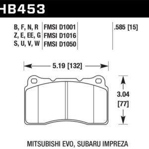 HB453Q.585: HAWK DTC-80 Brake Pad Sets