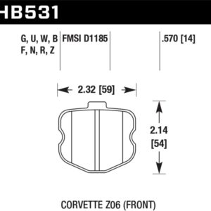 HB531G.570: HAWK DTC-60 Brake Pad Sets