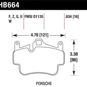 HB664G.634: HAWK DTC-60 Brake Pad Sets