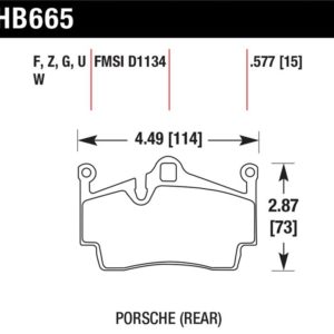 HB665Z.577: HAWK Ceramic Brake Pad Sets
