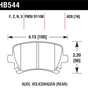 HB544S.628: HAWK HT-10 Brake Pad Sets