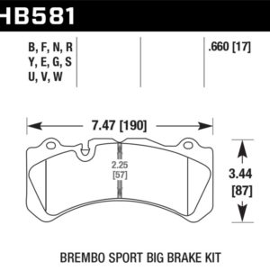 HB581N.660: HAWK HP+ Brake Pad Sets