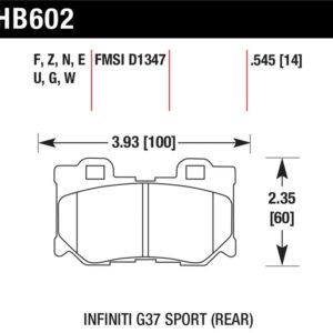 HB602B.545: HAWK HPS 5.0 Brake Pad Sets