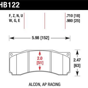 hawkHB122G.710: HAWK DTC-60 Brake Pad Sets