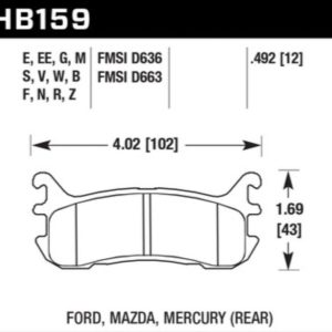 hawkHB159D.492: HAWK ER-1 Brake Pad Sets