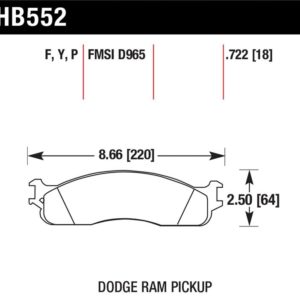 HB552P.722: HAWK Super Duty Brake Pad Sets