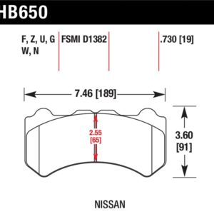 HB650G.730: HAWK DTC-60 Brake Pad Sets