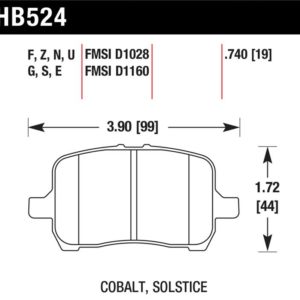 HB524F.740: HAWK HPS Brake Pad Sets