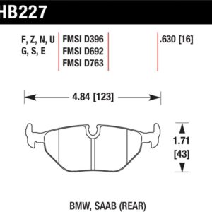 HB227Z.630: HAWK Ceramic Brake Pad Sets