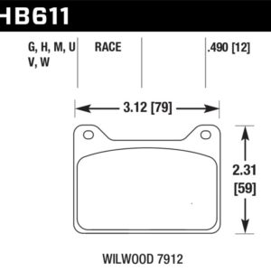 HB611G.490: HAWK DTC-60 Brake Pad Sets